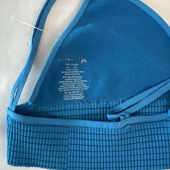 Intimately Free People Women's Sz M/L Longline Bralette Exotic Teal Blue - Picture 4 of 5